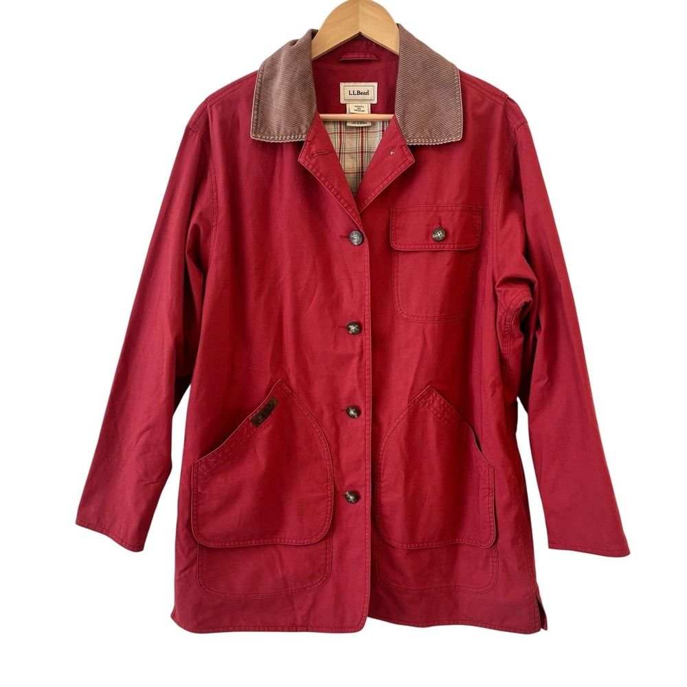 Vintage LL Bean Womens Barn Jacket Chore Coat Size M